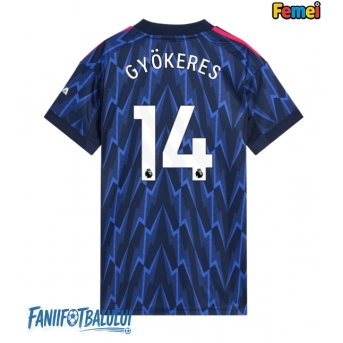 Arsenal Viktor Gyokeres #14 Tricou Fotbal Replică 2025-26 Femei Deplasare